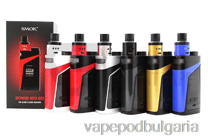 Vape 10000 Дръпки Smok Skyhook Rdta Box 220w комплект черен / златен